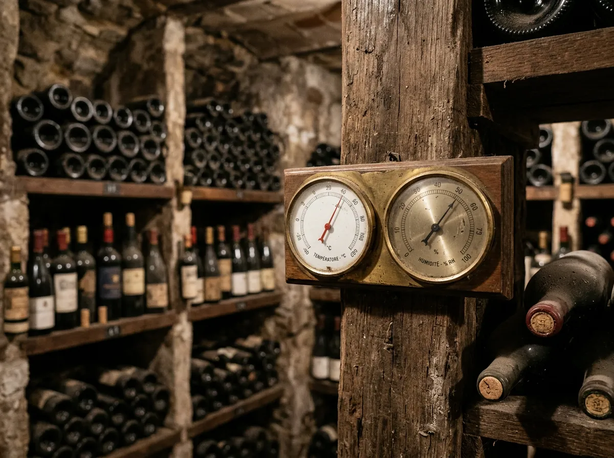 Cave à vin avec système de régulation