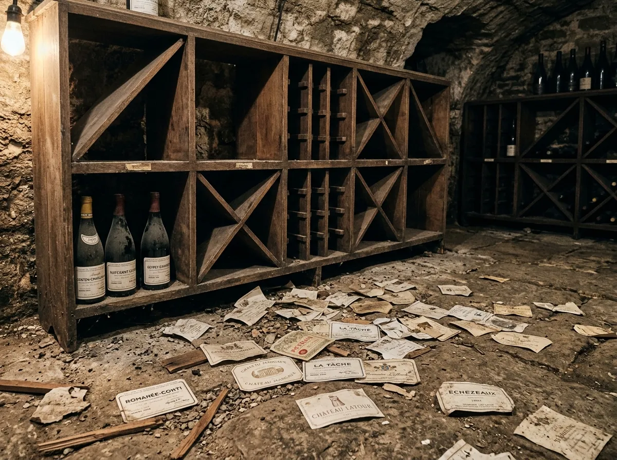 Bouteilles de vin haut de gamme en bar à vin