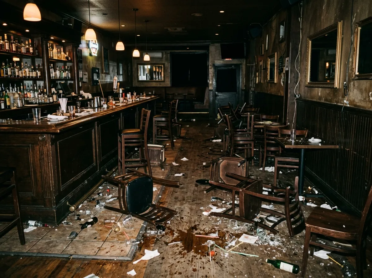 Salle de bar en service