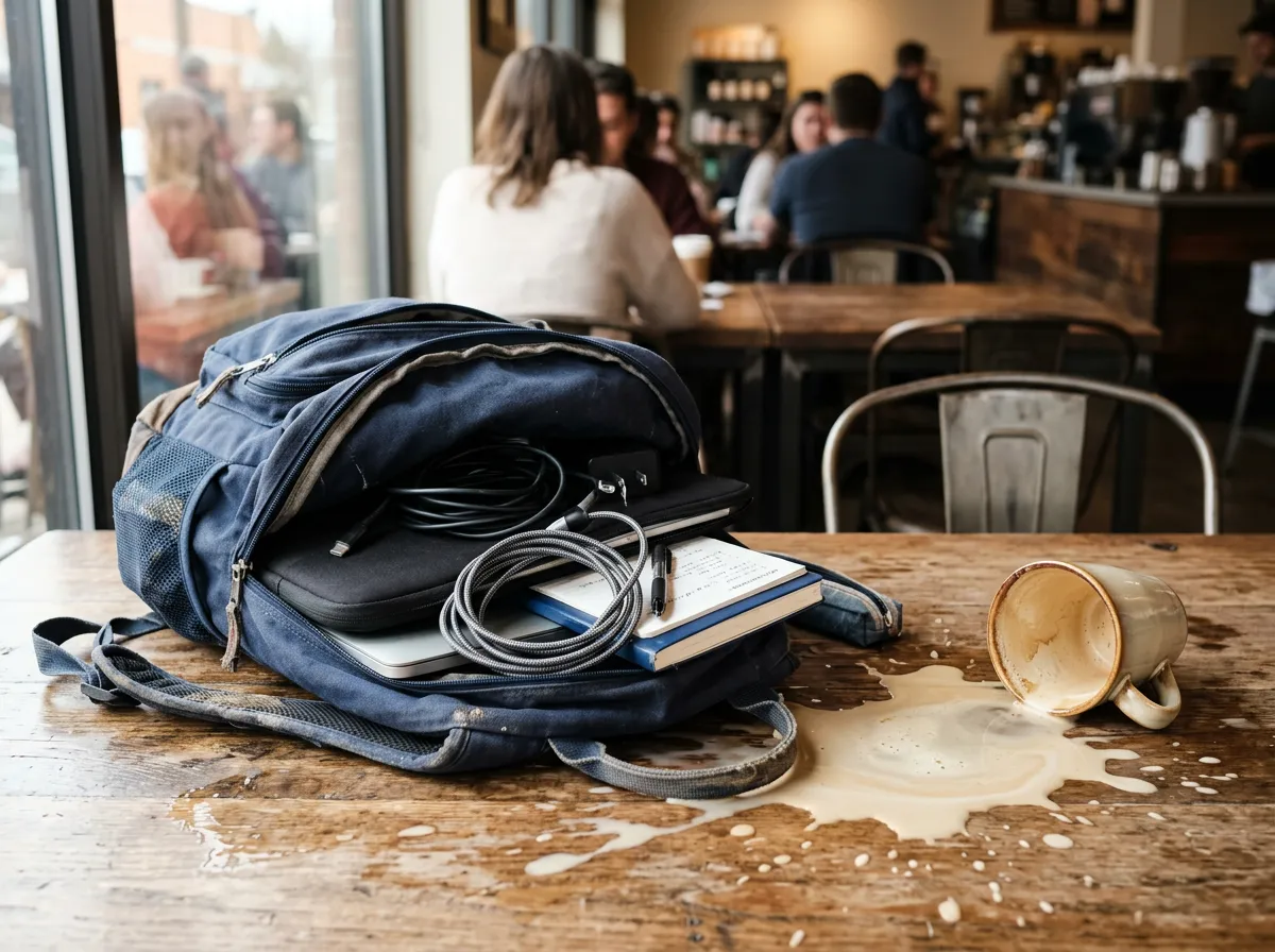 Coffee shop avec clients en coworking