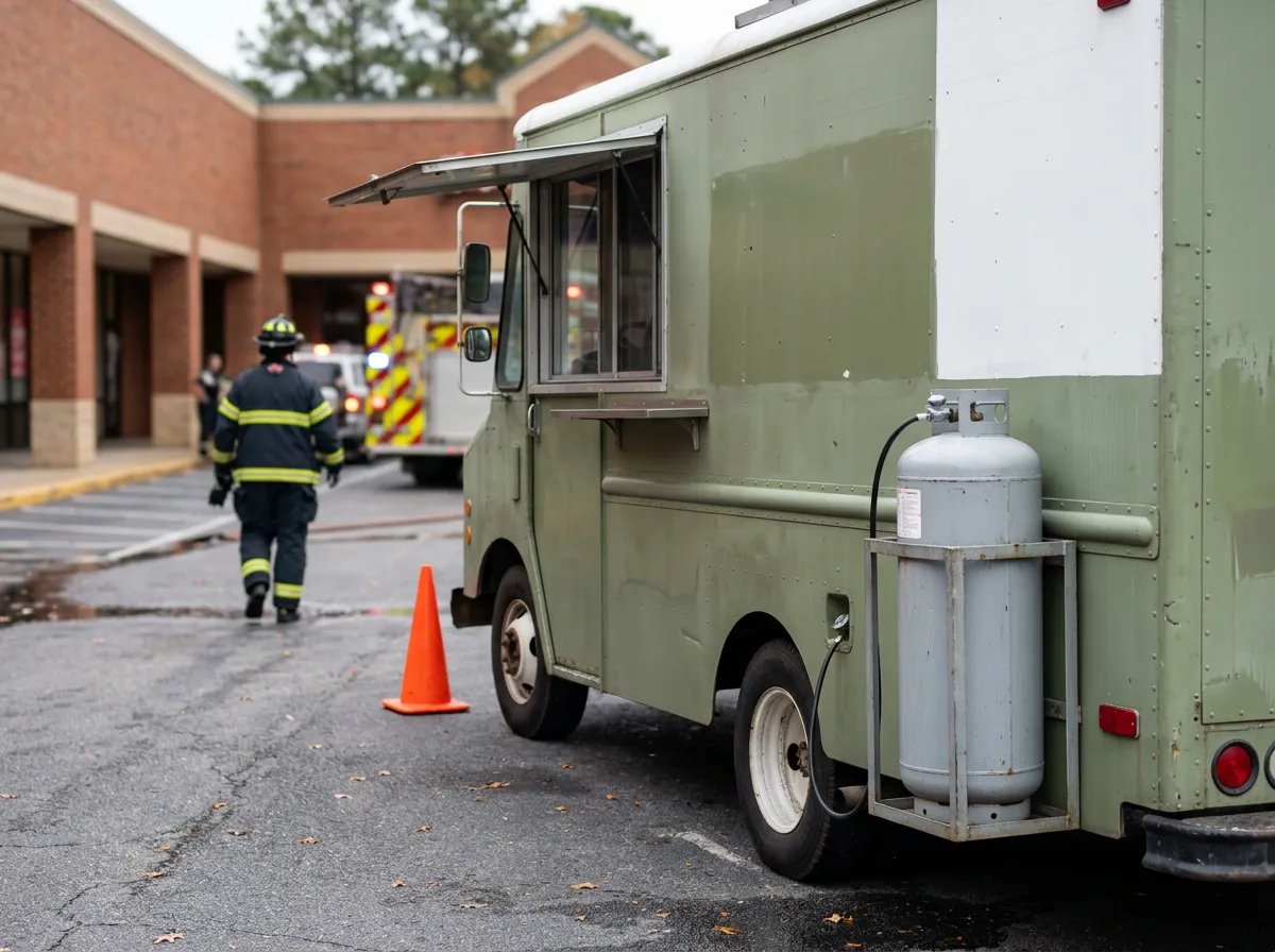 Food truck en service avec installation gaz