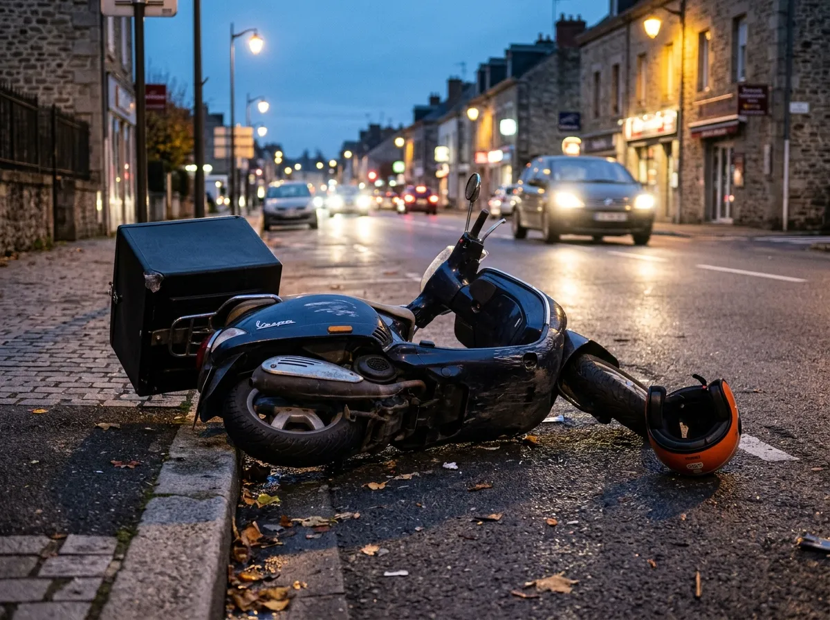 Scooter de livraison en zone urbaine