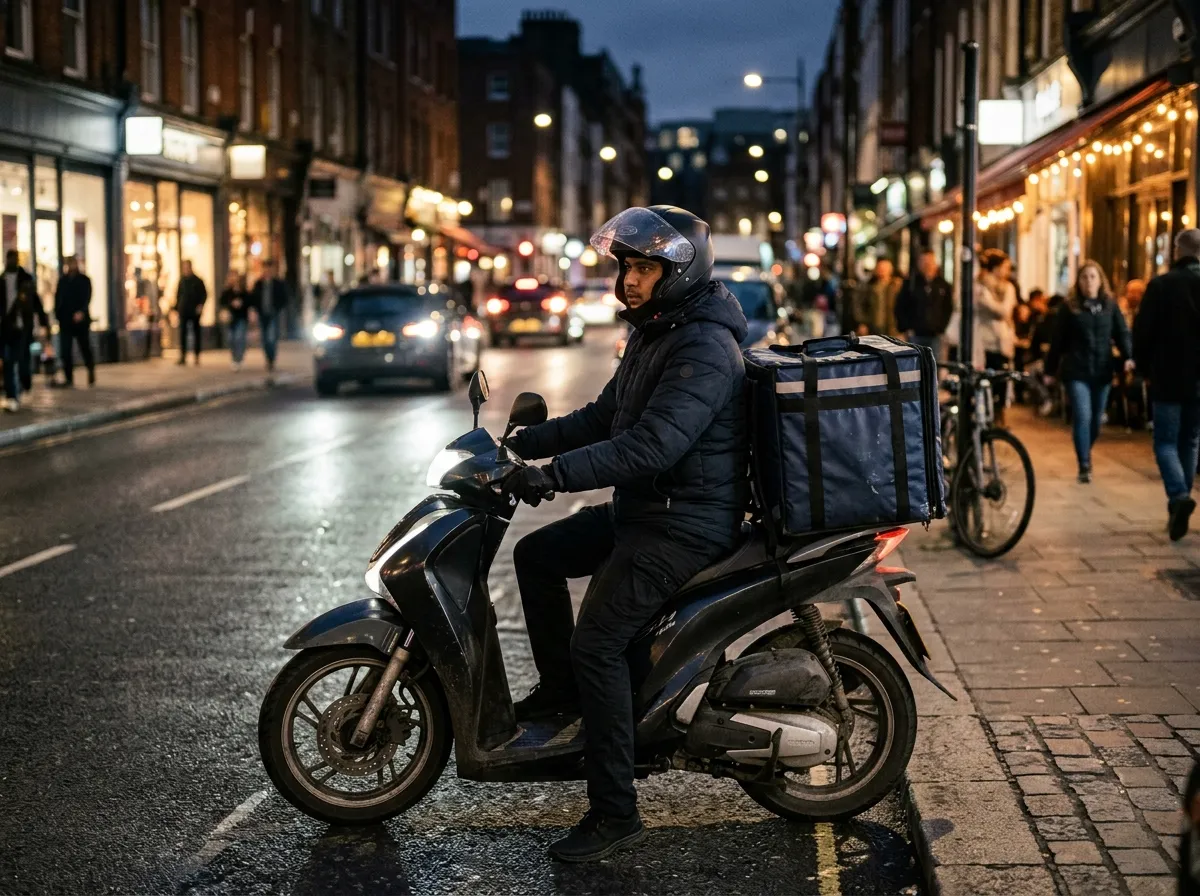 Livreur en scooter Uber Eats