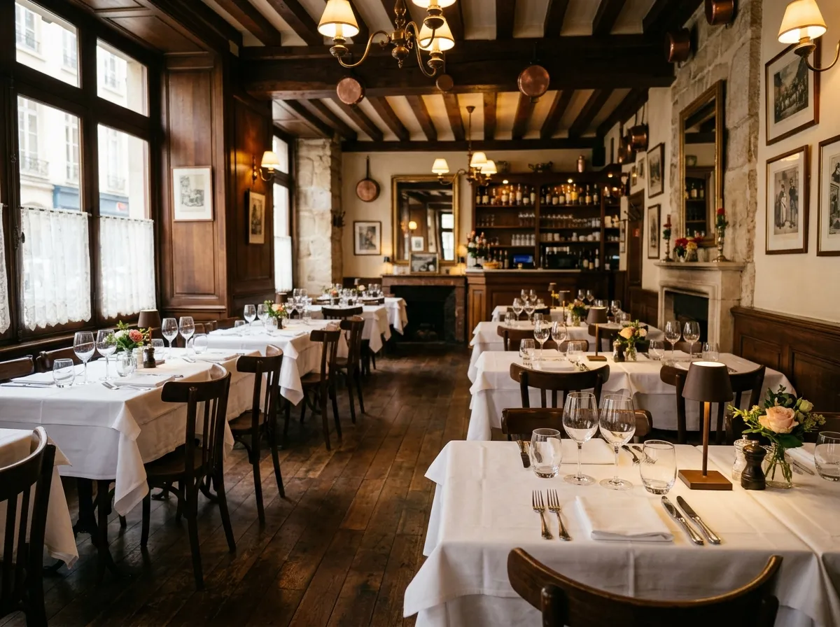 Salle de restaurant pleine à l'heure du service
