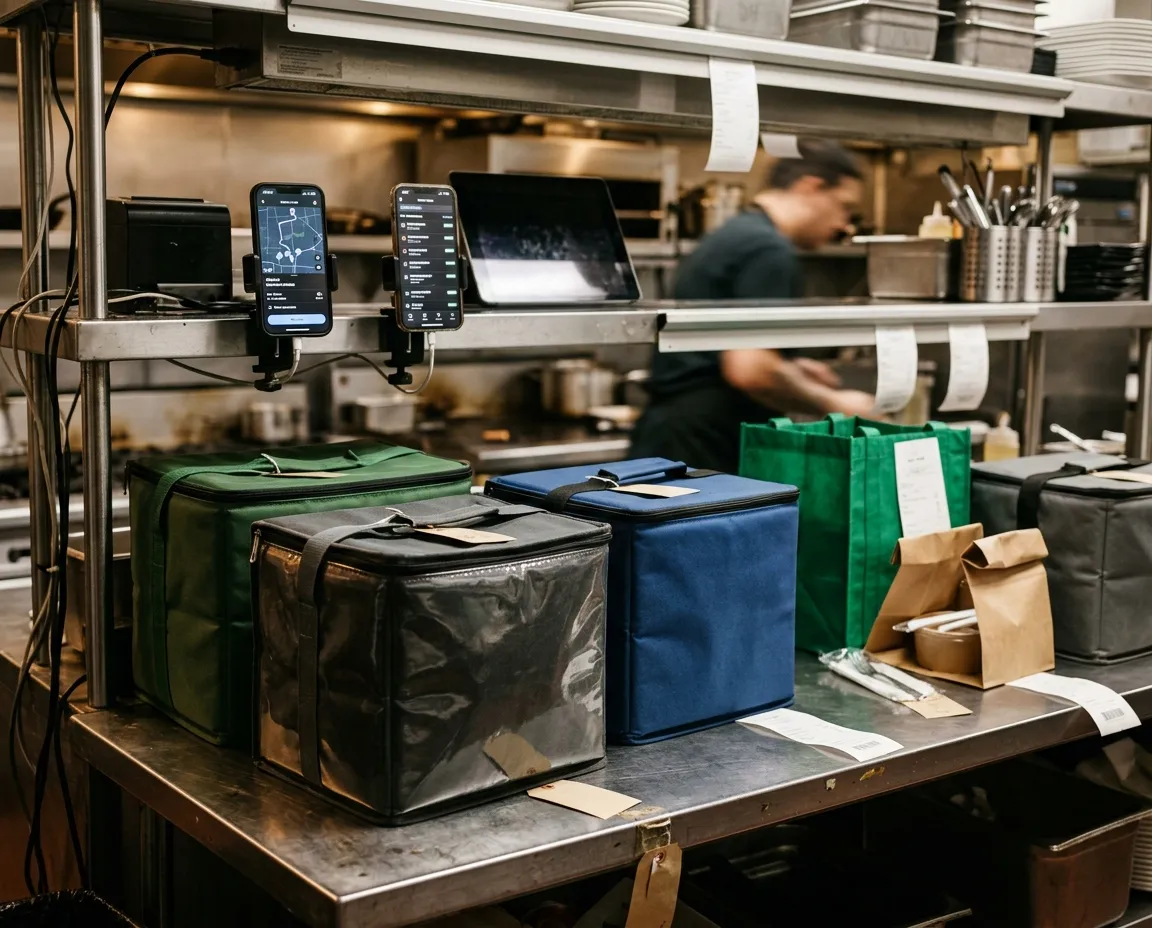 Sacs Uber Eats et Deliveroo prêts pour livraison